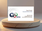 Front of Amway Rings White Business Card with Amway rings and IBO contact information – Tank Prints