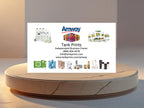 Amway business card front with assorted Amway product images