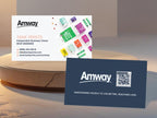 Amway business card modern nutrition supplement layout front and back