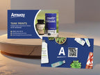 Amway business card botanical wellness layout front and back