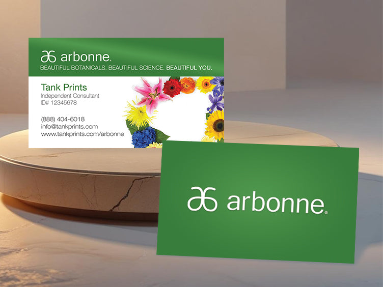 Green Botanical Logo Arbonne Consultant Cards