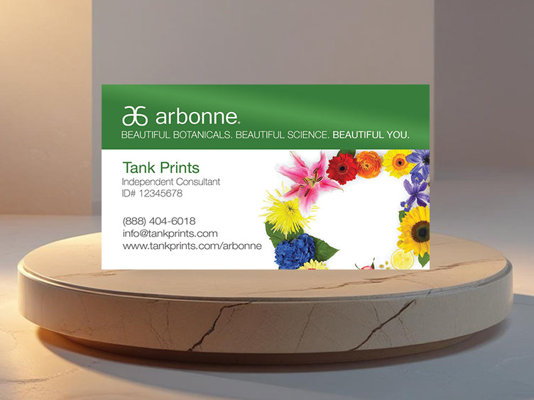 Green Botanical Logo Arbonne Consultant Cards