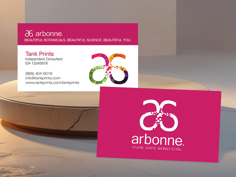 Arbonne Vibrant Pink Consultant Cards