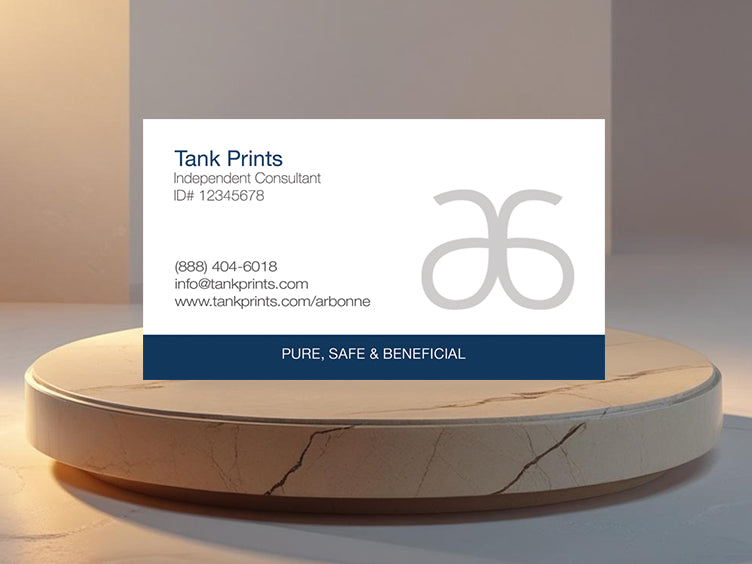 Arbonne Blue Consultant Card