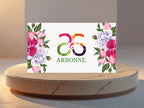 Arbonne Elegant Floral Business Card Design