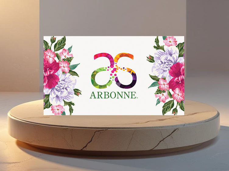 Arbonne Elegant Floral Business Card Design