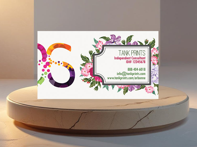 Arbonne Elegant Floral Business Card Design