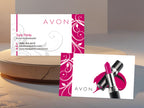 Avon Pink Floral Lipstick Card
