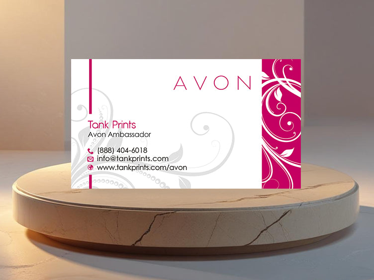 Avon Pink Floral Lipstick Card