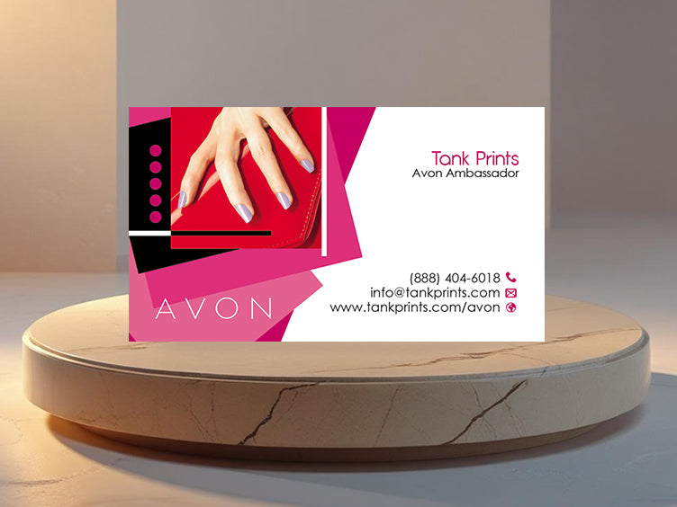 Avon Bold Beauty Business Card Design