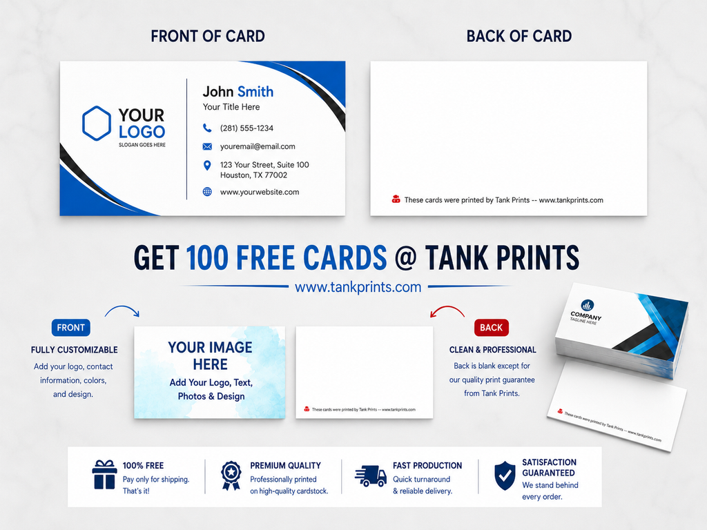 100 free business cards vistaprint